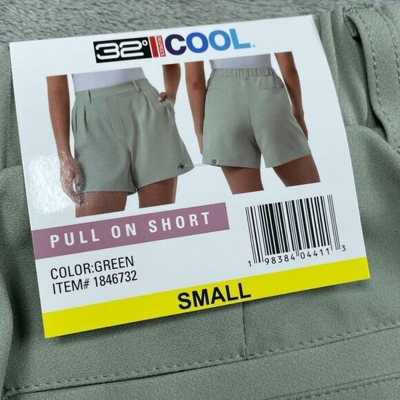 32 Degrees Cool Womens Pull On Shorts Small Green d0595 - Picture 3 of 7